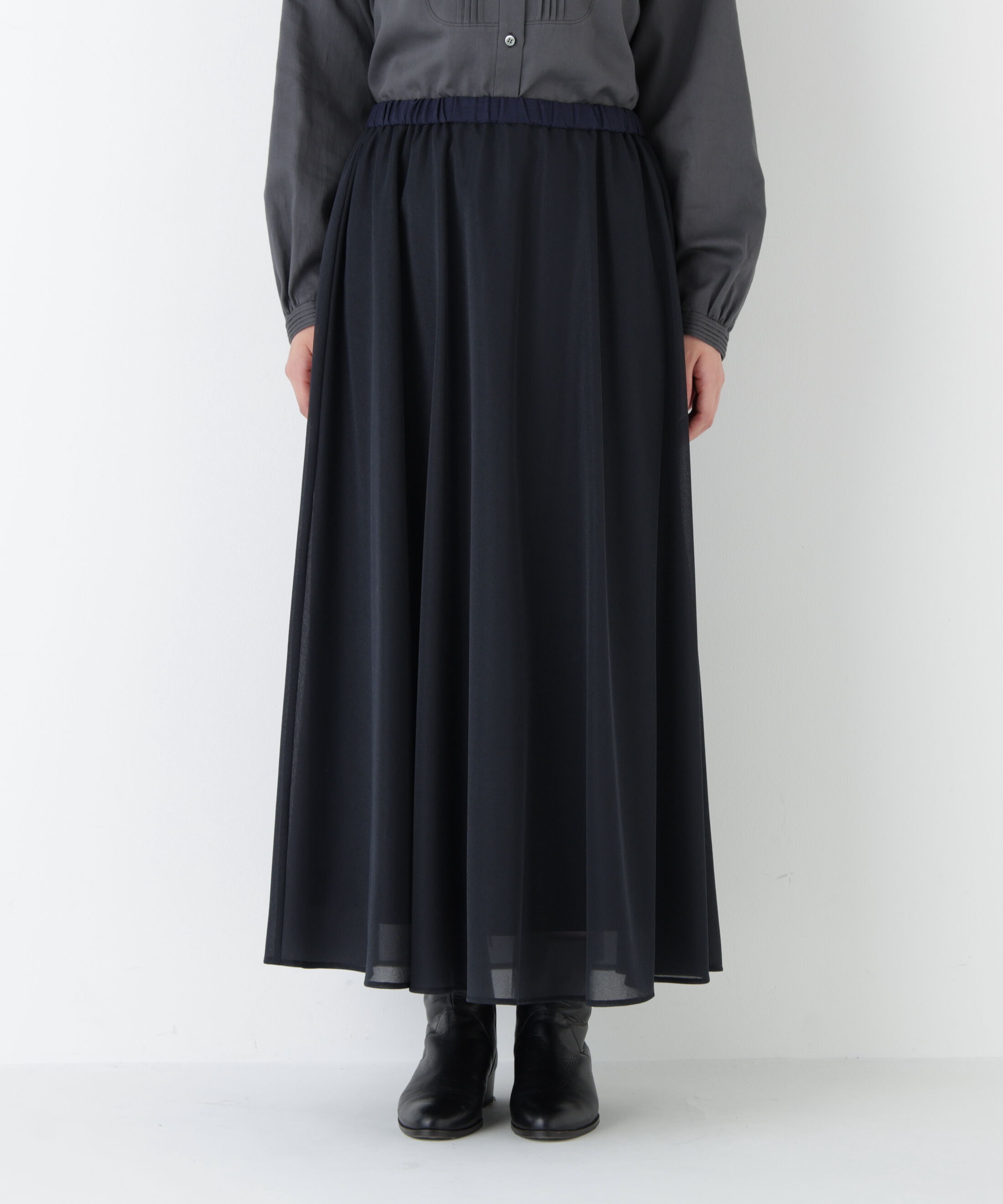  「◆オーガンジートリコットギャザースカート」|スカート|