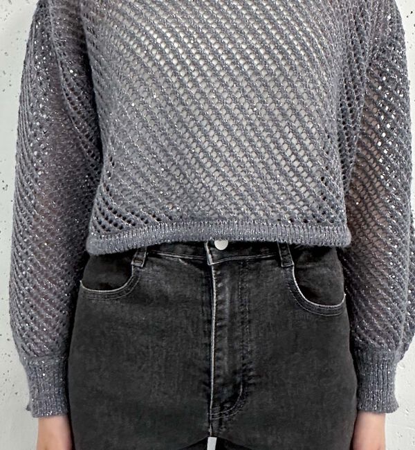 archives「ラメスパンコールメッシュニット」|ニット・セーター|