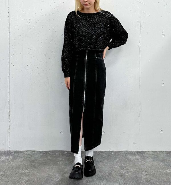 archives「ラメスパンコールメッシュニット」|ニット・セーター|