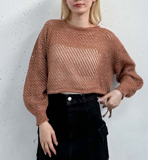 archives「ラメスパンコールメッシュニット」|ニット・セーター|