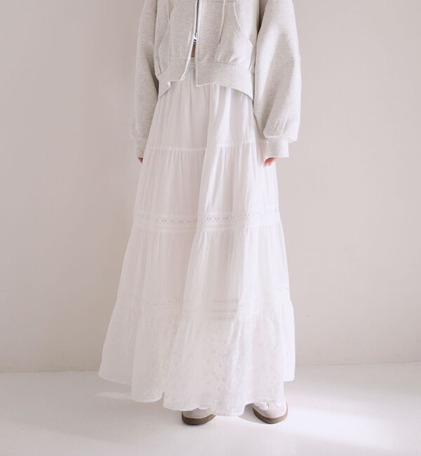 archives「コットンレースティアードスカート」|スカート|