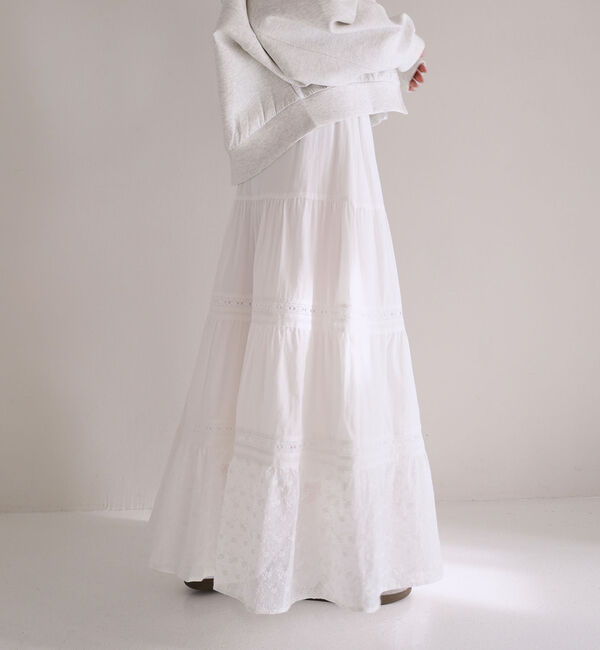 archives「コットンレースティアードスカート」|スカート|