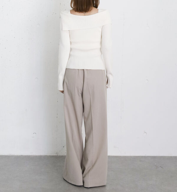 archives「フロントボタンライトオフショルニットプルオーバー」|ニット・セーター|