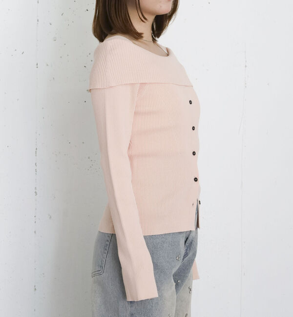 archives「フロントボタンライトオフショルニットプルオーバー」|ニット・セーター|