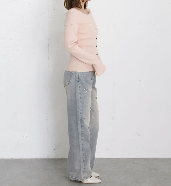 archives「フロントボタンライトオフショルニットプルオーバー」|ニット・セーター|