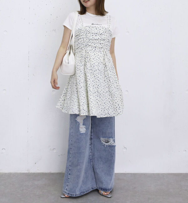 archives「花柄ドロストミニキャミＯＰ」|ワンピース|