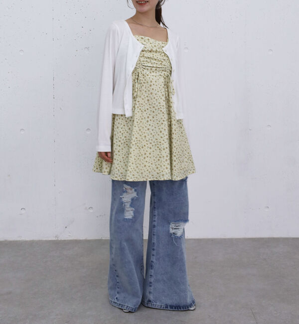 archives「花柄ドロストミニキャミＯＰ」|ワンピース|