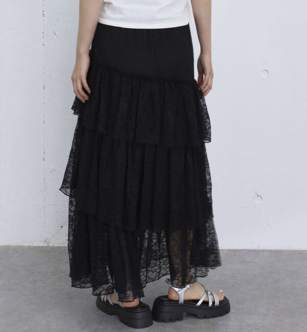 archives「アシンメトリーレースフリルティアードスカート」|スカート|