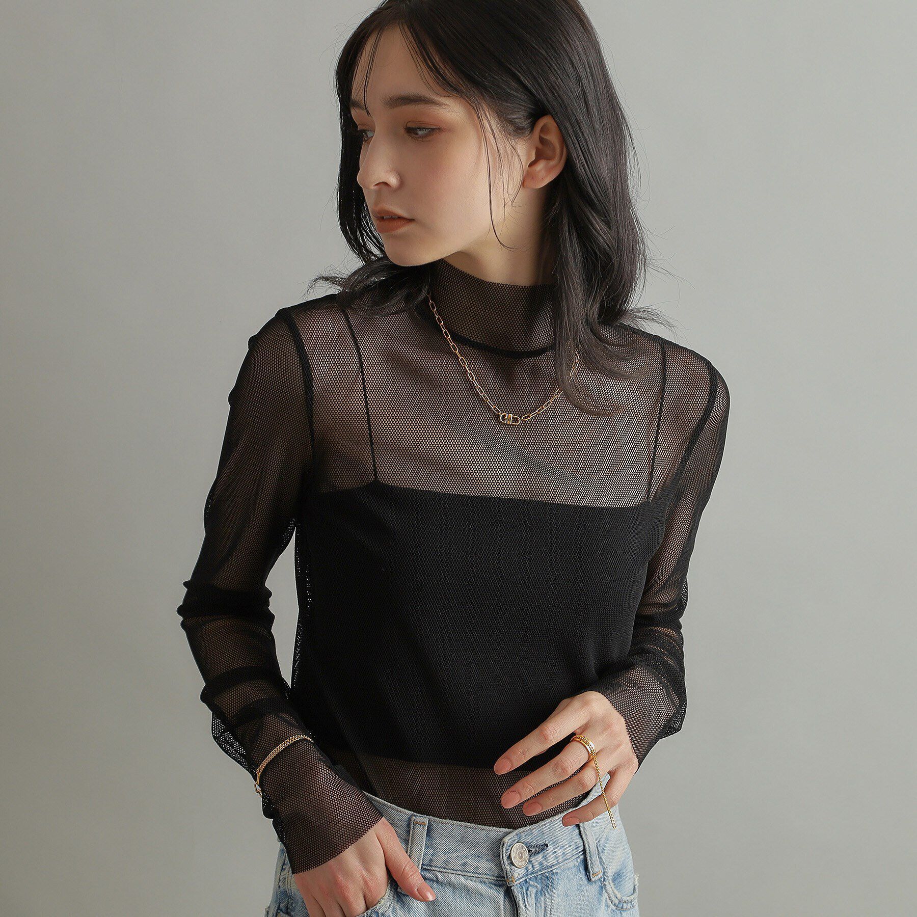 COCOSHNIK ONKITSCH「シルバー ロックモチーフネックレス GP」|ネックレス|