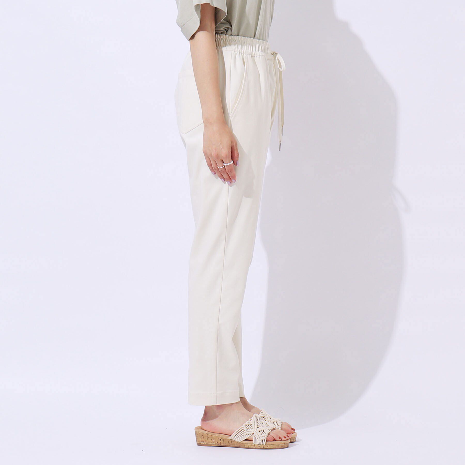 SHOO･LA･RUE「【SS-3L/無理せずスリム】 ぐんぐん伸びる イージーテーパードパンツ」|その他|