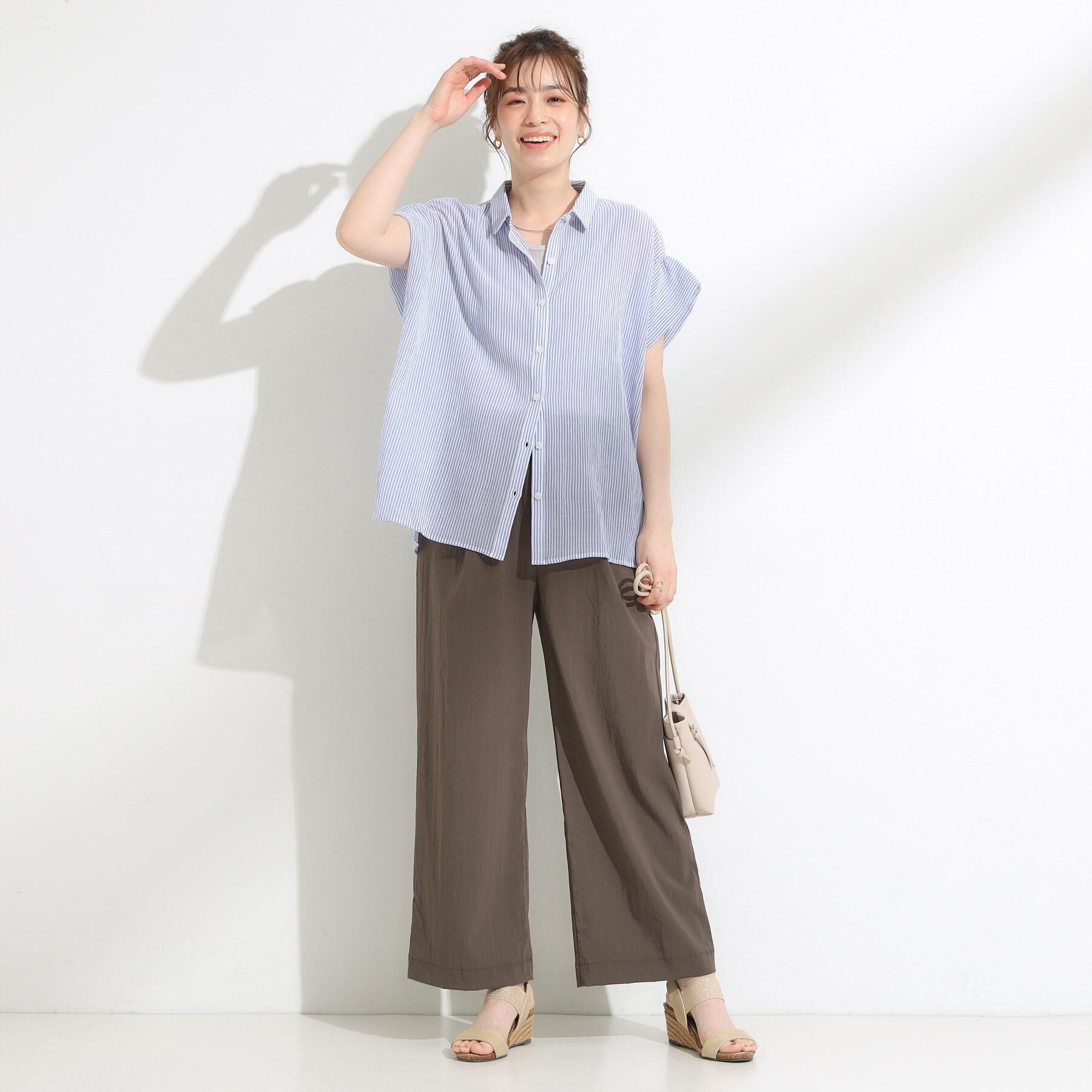 SHOO･LA･RUE「【着丈選べる】触れる度ひんやり ゆるきれい イージーワイドパンツ」|その他|