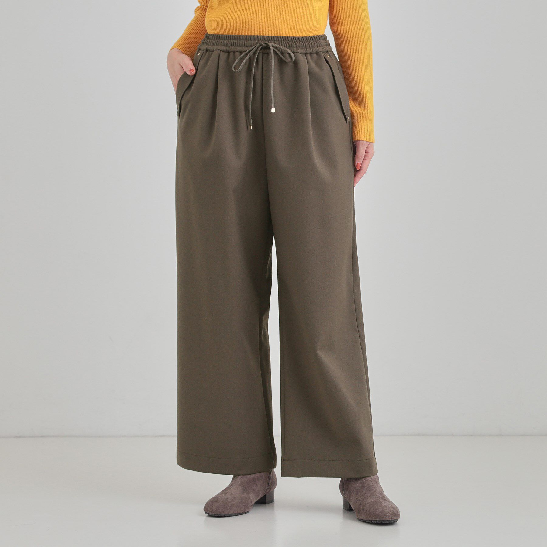 SHOO･LA･RUE「【洗濯機可/S-LL】 フラップイージーワイドパンツ」|その他|