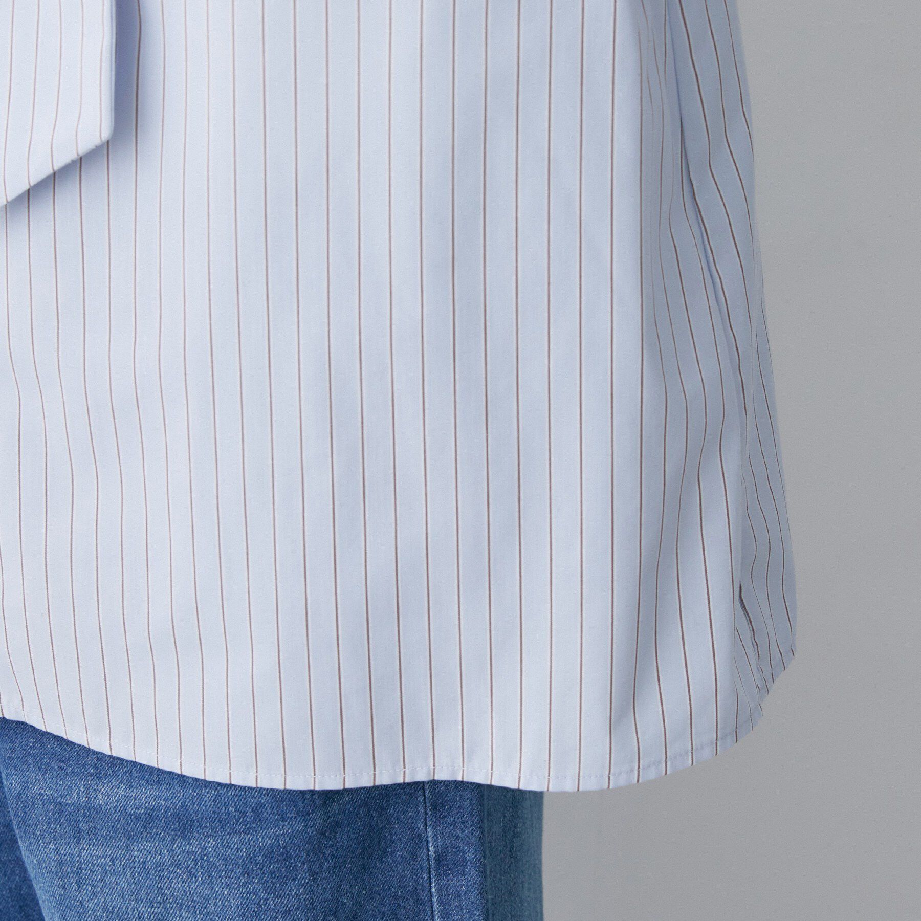 Dessin「【洗える】フリルボウタイストライプブラウス」|シャツ・ブラウス|