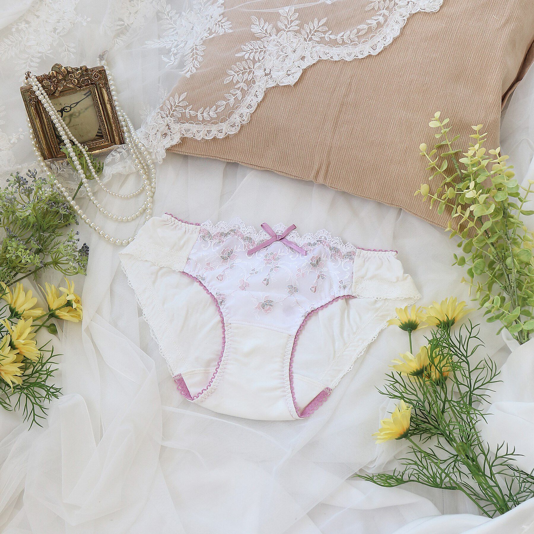 Risa Magli「アリッサ サニタリーショーツ」|インナー|ピンク(070)