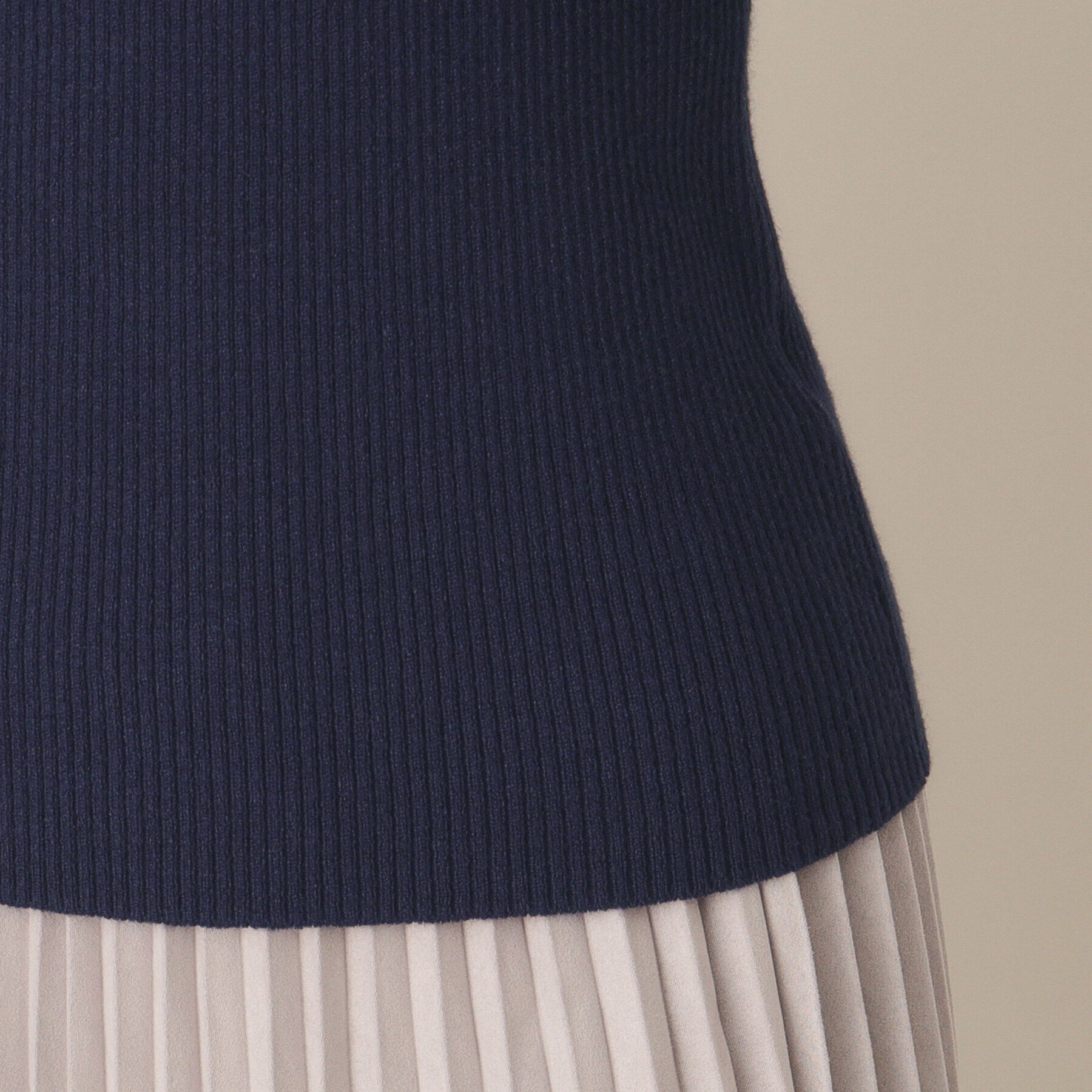 ITS&rsquo;DEMO「【手洗い可】袖チュールリブニット」|ニット・セーター|