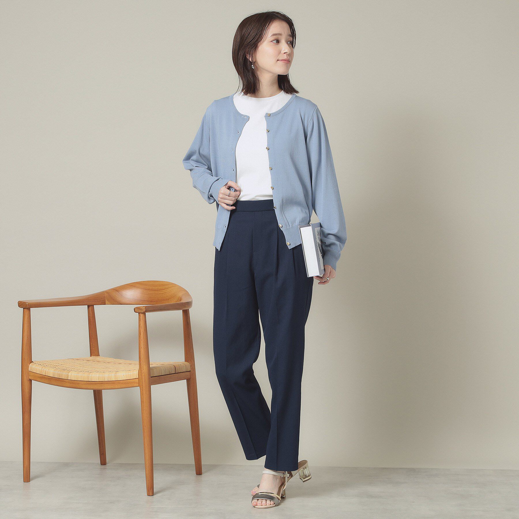 ITS&rsquo;DEMO「【UVカット／アンチピリング／手洗い可】クルーニットカーディガン」|カーディガン|