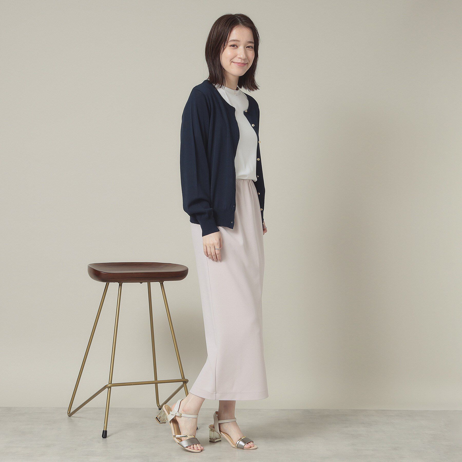 ITS&rsquo;DEMO「【UVカット／アンチピリング／手洗い可】クルーニットカーディガン」|カーディガン|