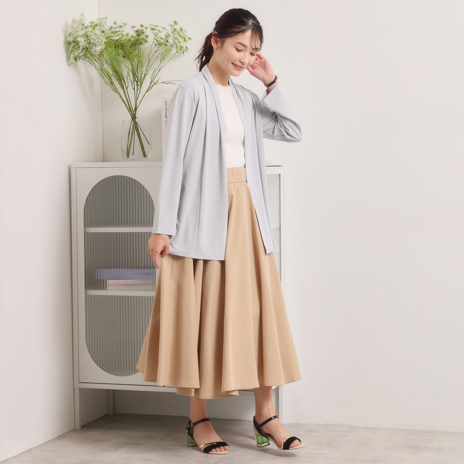 ITS&rsquo;DEMO「【UVカット／洗濯機OK】着流しカーディガン」|カーディガン|