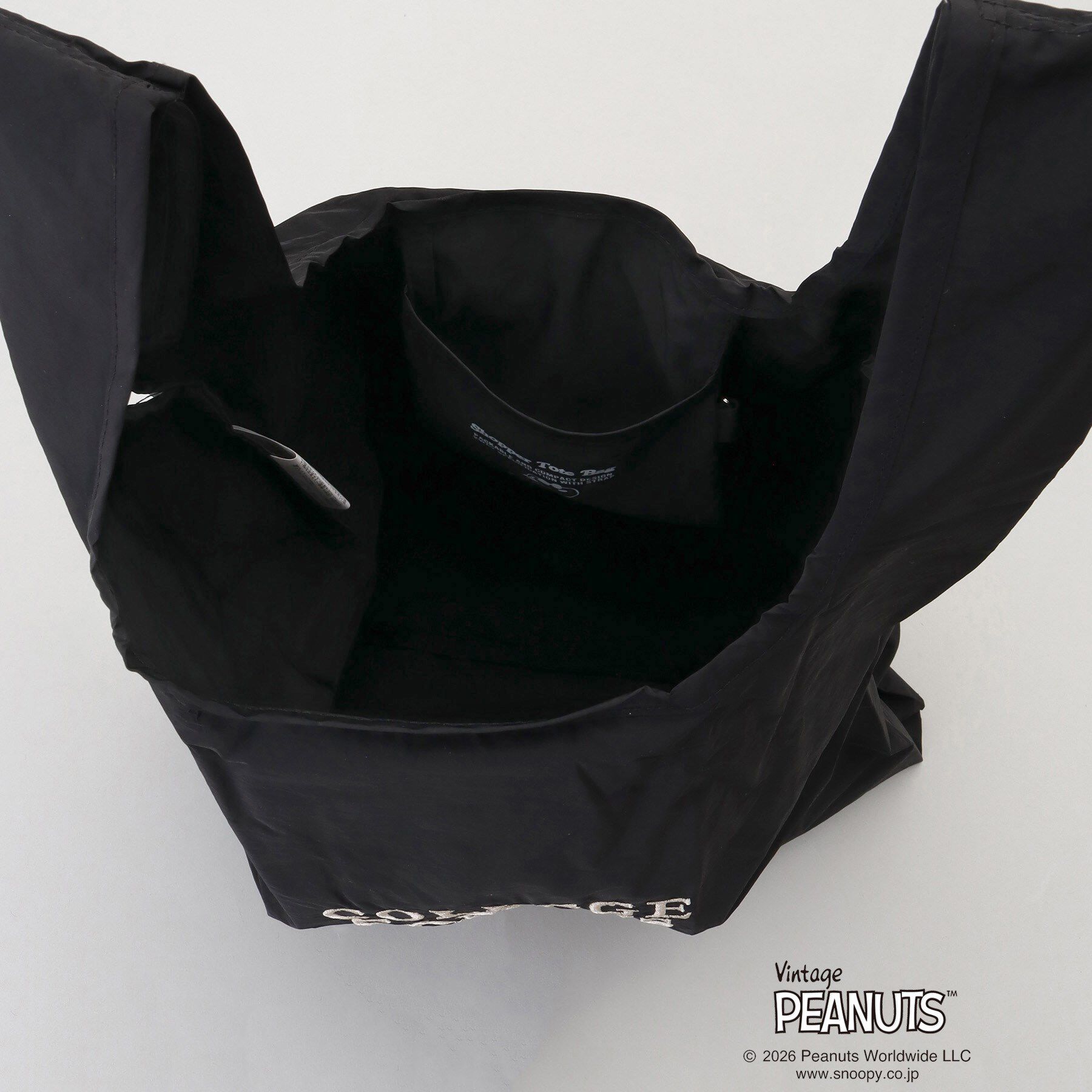 212 KITCHEN STORE「PEANUTS ストラップ付きショッパーバッグ BLACK」|その他|
