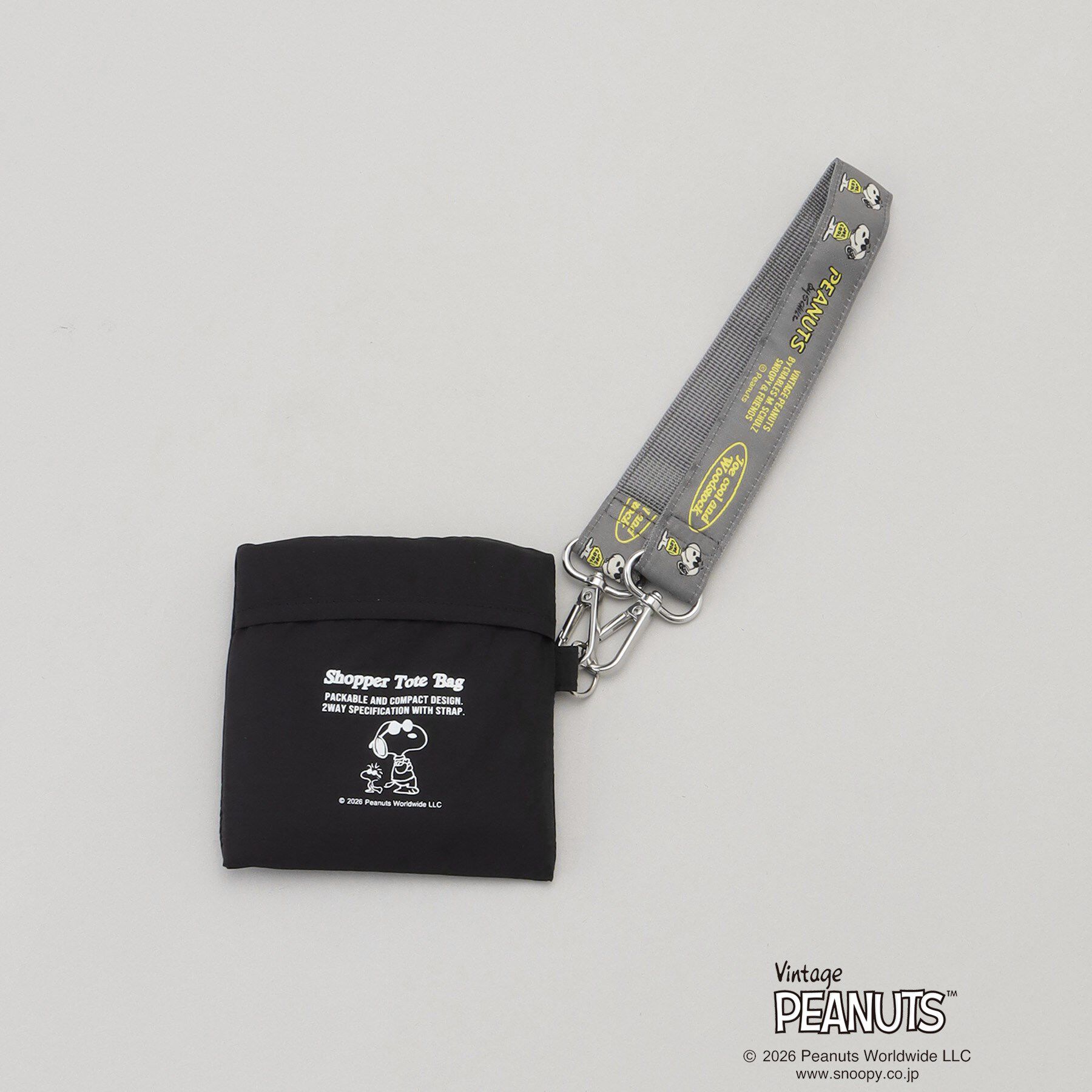 212 KITCHEN STORE「PEANUTS ストラップ付きショッパーバッグ BLACK」|その他|