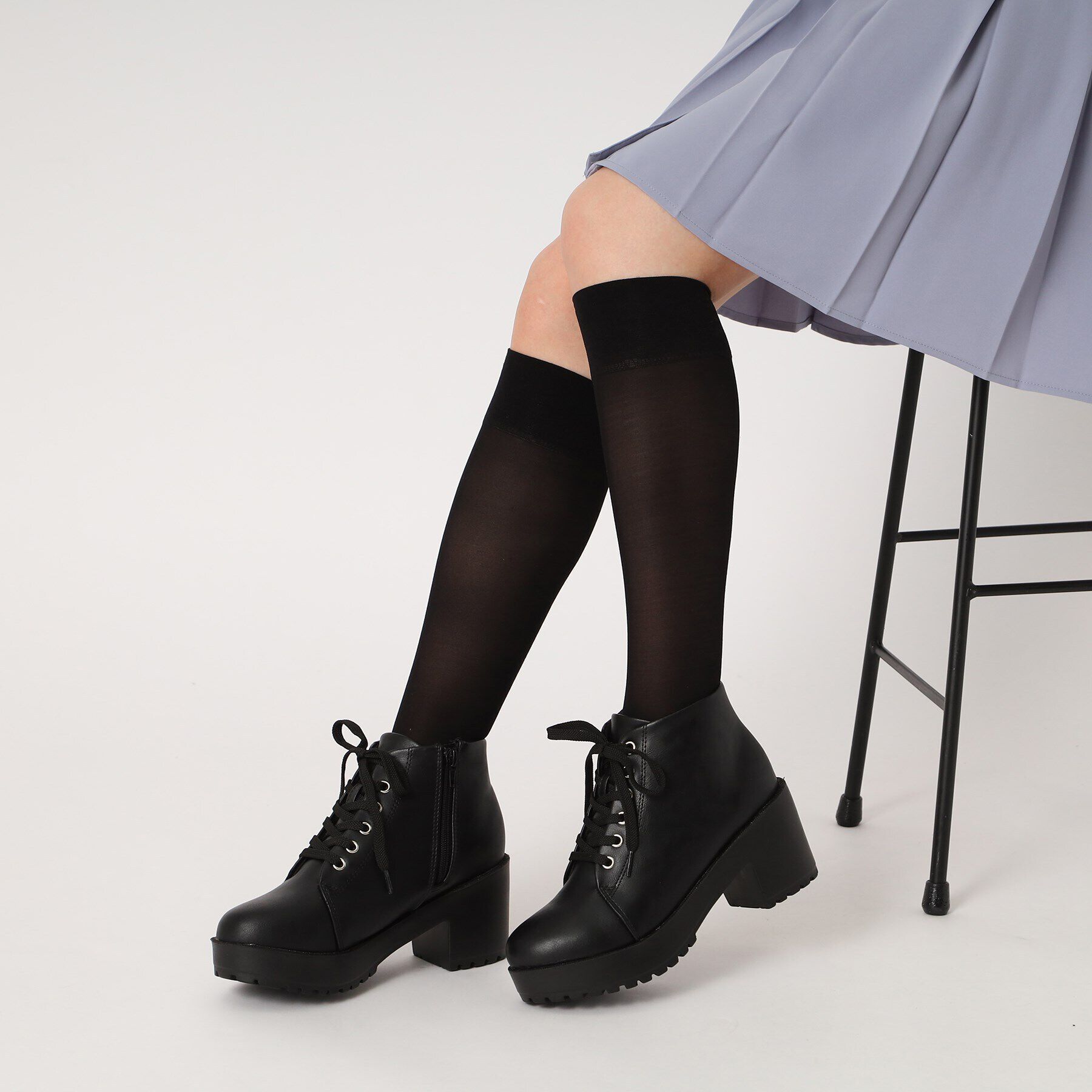 csT&P「一体厚底レースアップブーツ」|ショートブーツ|