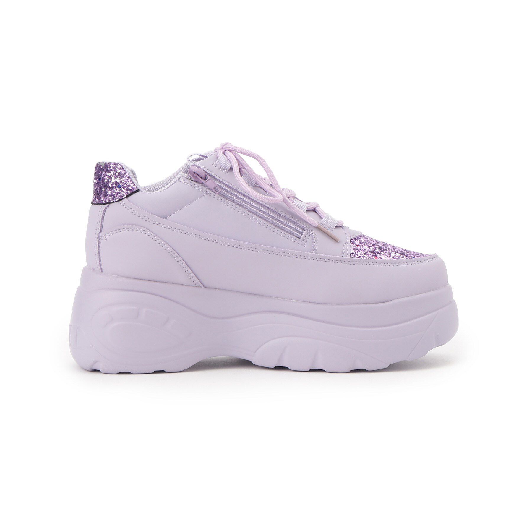 csT&P「ファスナー付グリッター厚底スニーカー」|スニーカー|