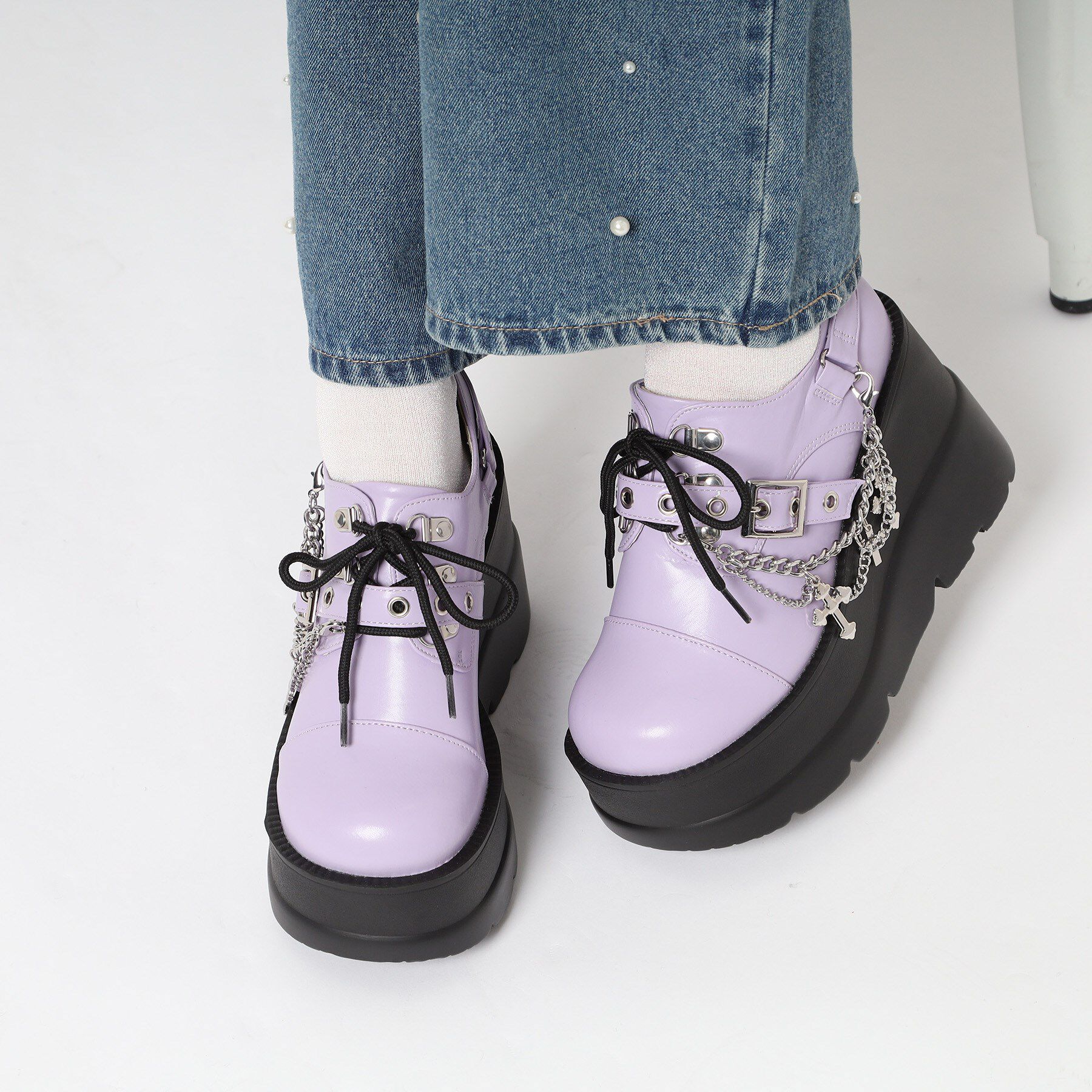 csT&P「厚底チェーン付きパンプス」|パンプス|