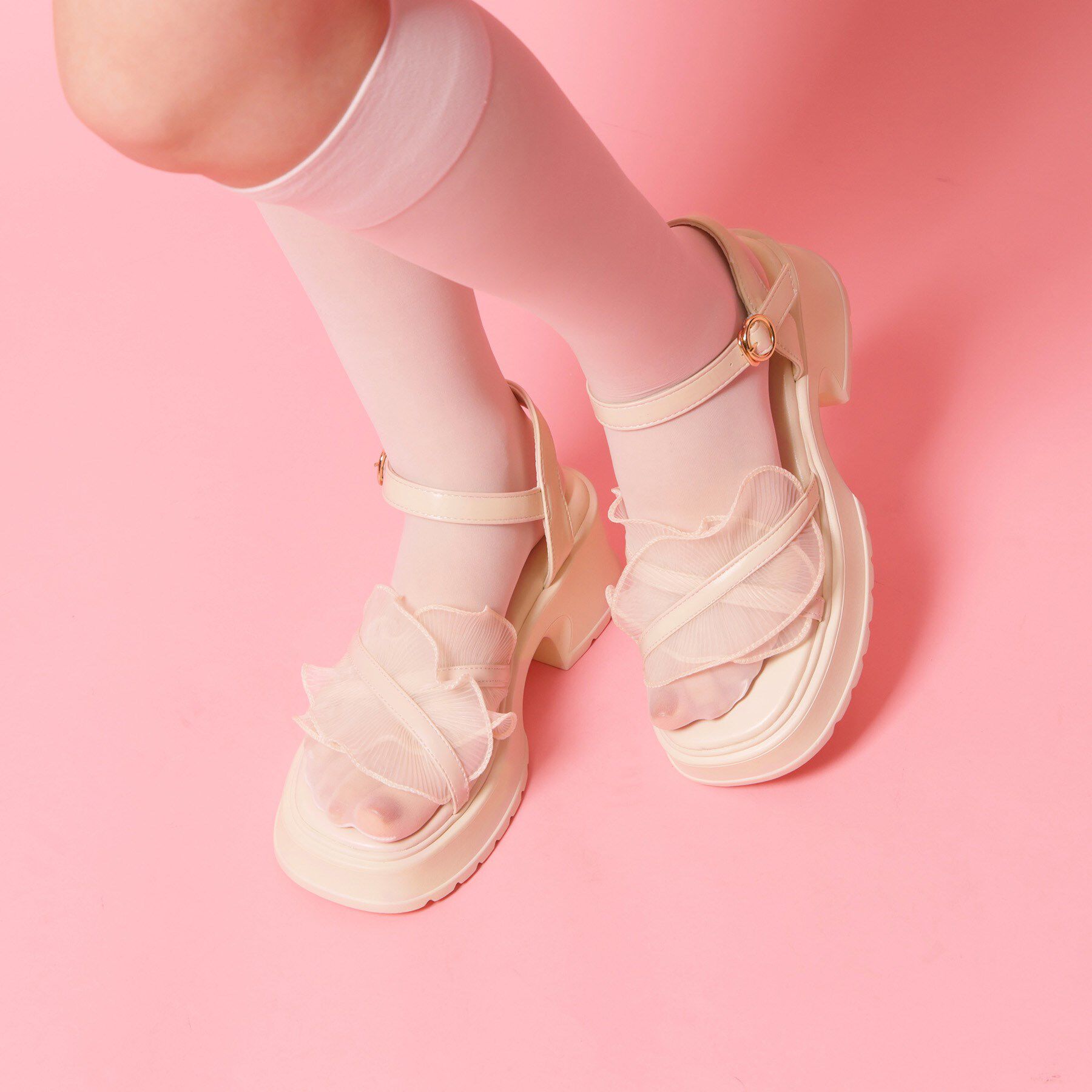 csT&P「チュールフリルサンダル」|サンダル|