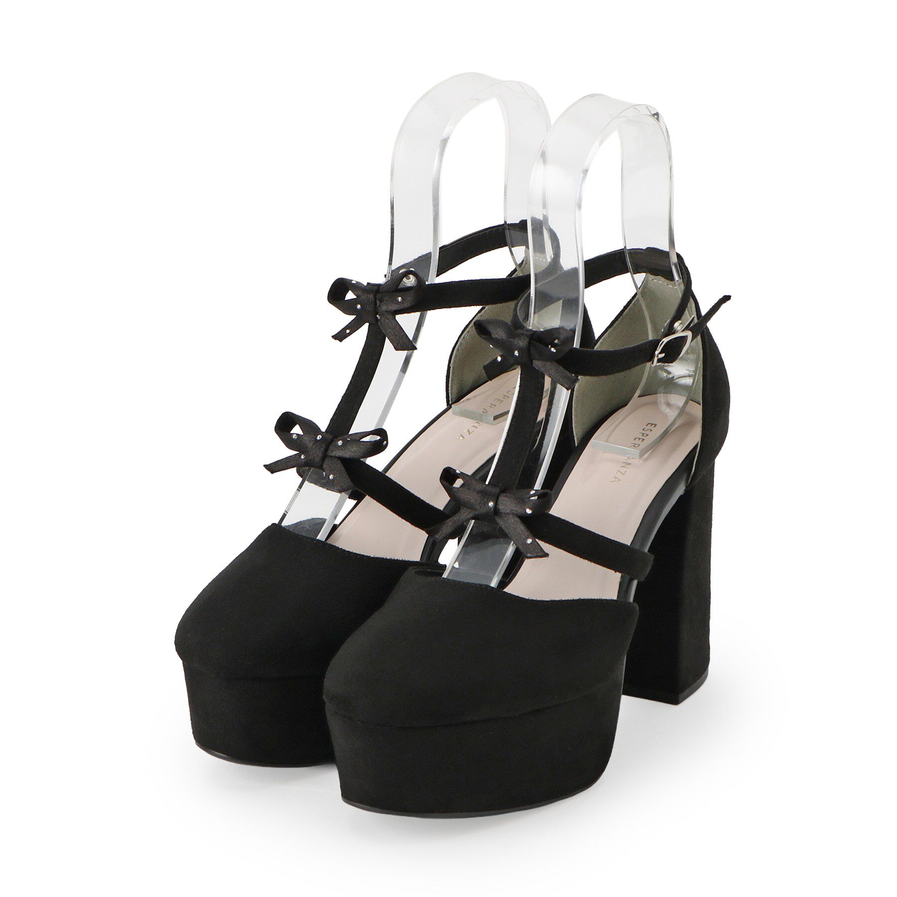 ESPERANZA「【ラク盛り/パンプス】リピーター続出／脚長美脚 ダブルリボン2WAYパンプス」|パンプス|