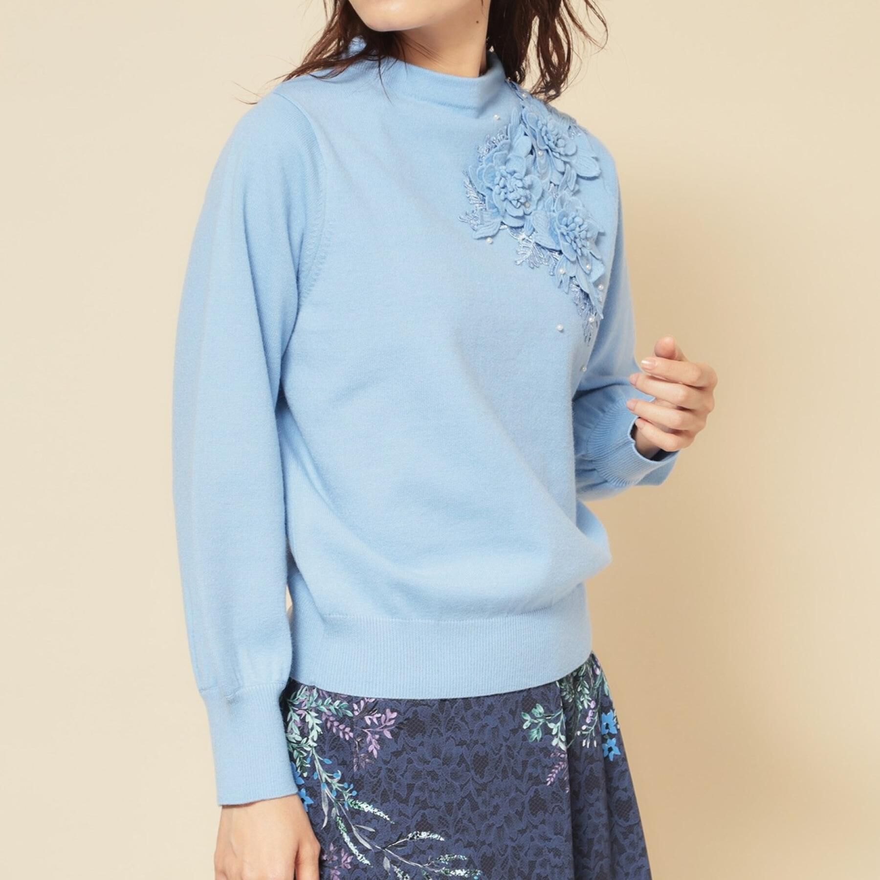 SunaUna「【洗える】ケミカルレースニット」|ニット・セーター|