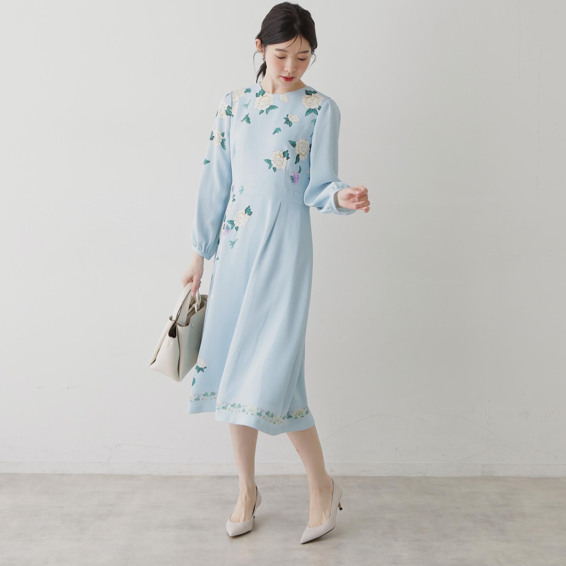 SunaUna「【co creation and yours／SS～L】オリエンタルプリントワンピース」|ワンピース|