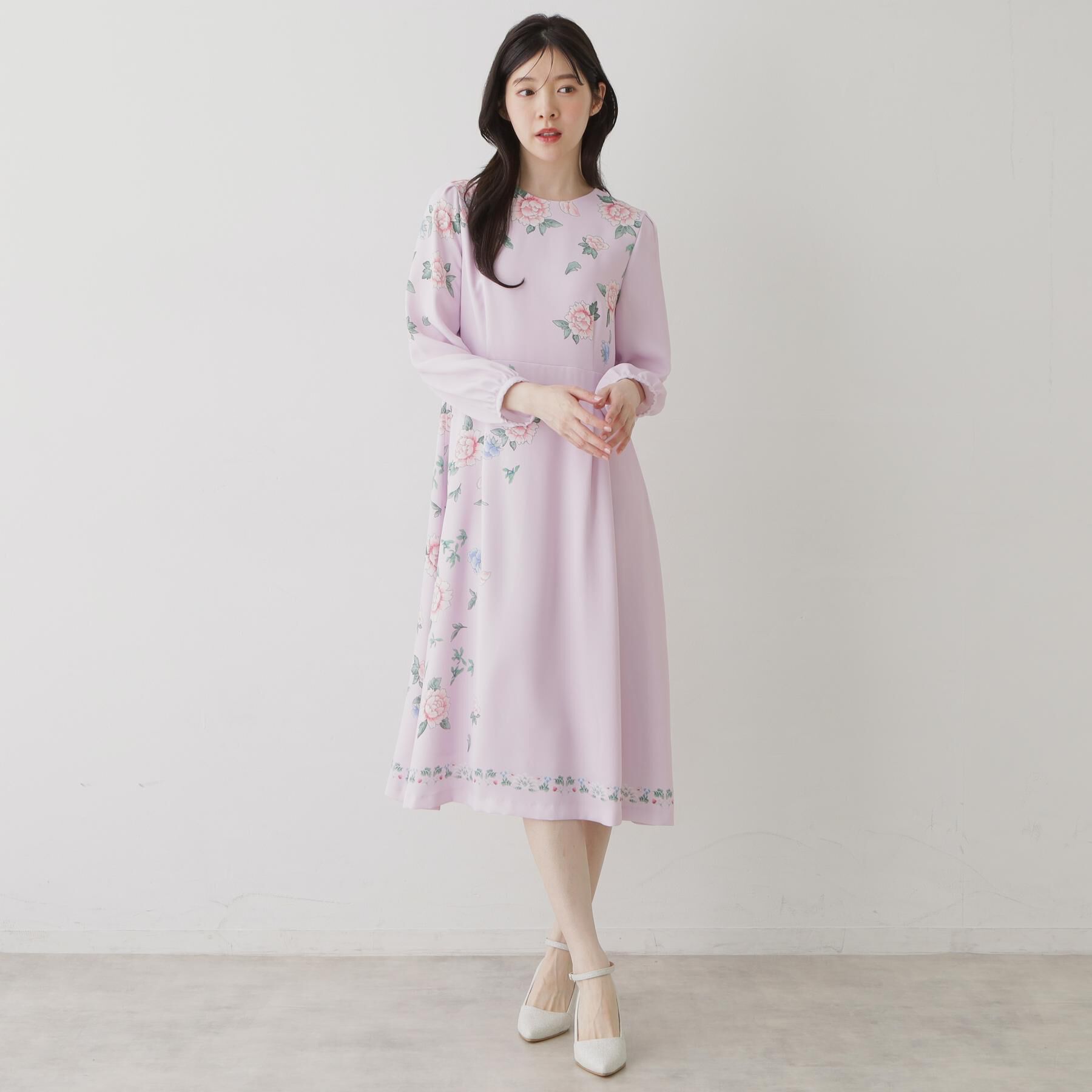 SunaUna「【co creation and yours／SS～L】オリエンタルプリントワンピース」|ワンピース|