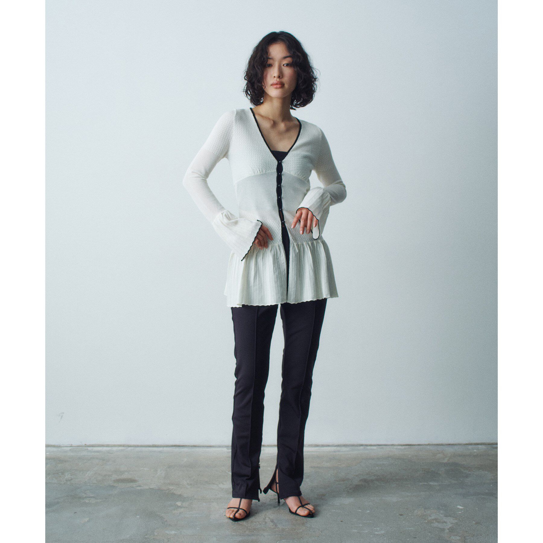 CODE A「lace tunic cardigan」|カーディガン|