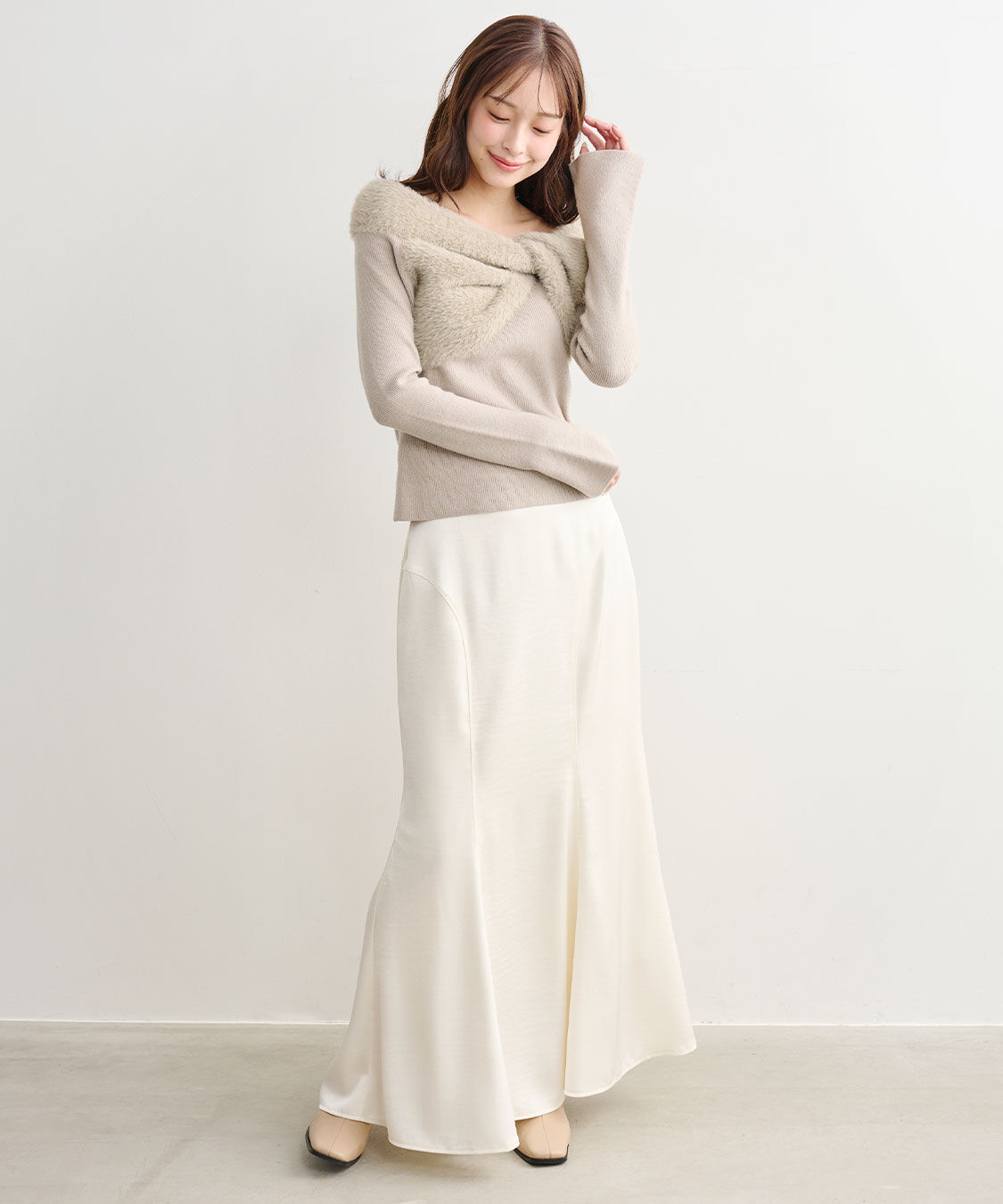 COCO DEAL「オフショルダーツイストニット」|ニット・セーター|