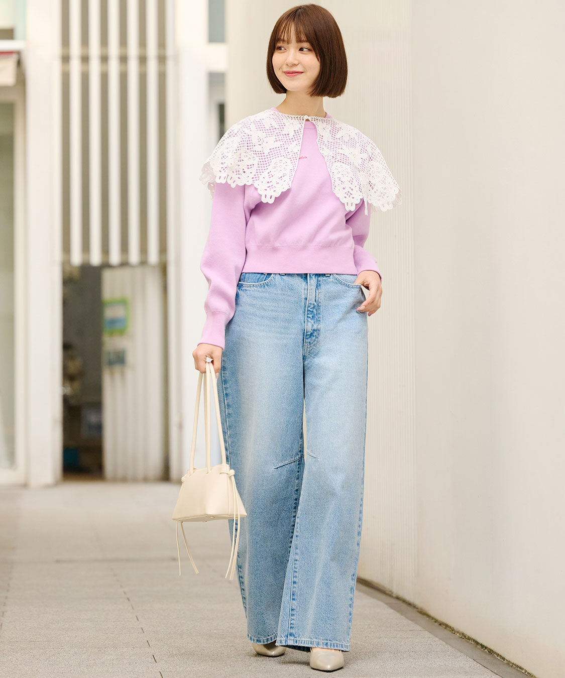 COCO DEAL「バレルワイドデニム/製品染めパンツ」|デニム|ブルー