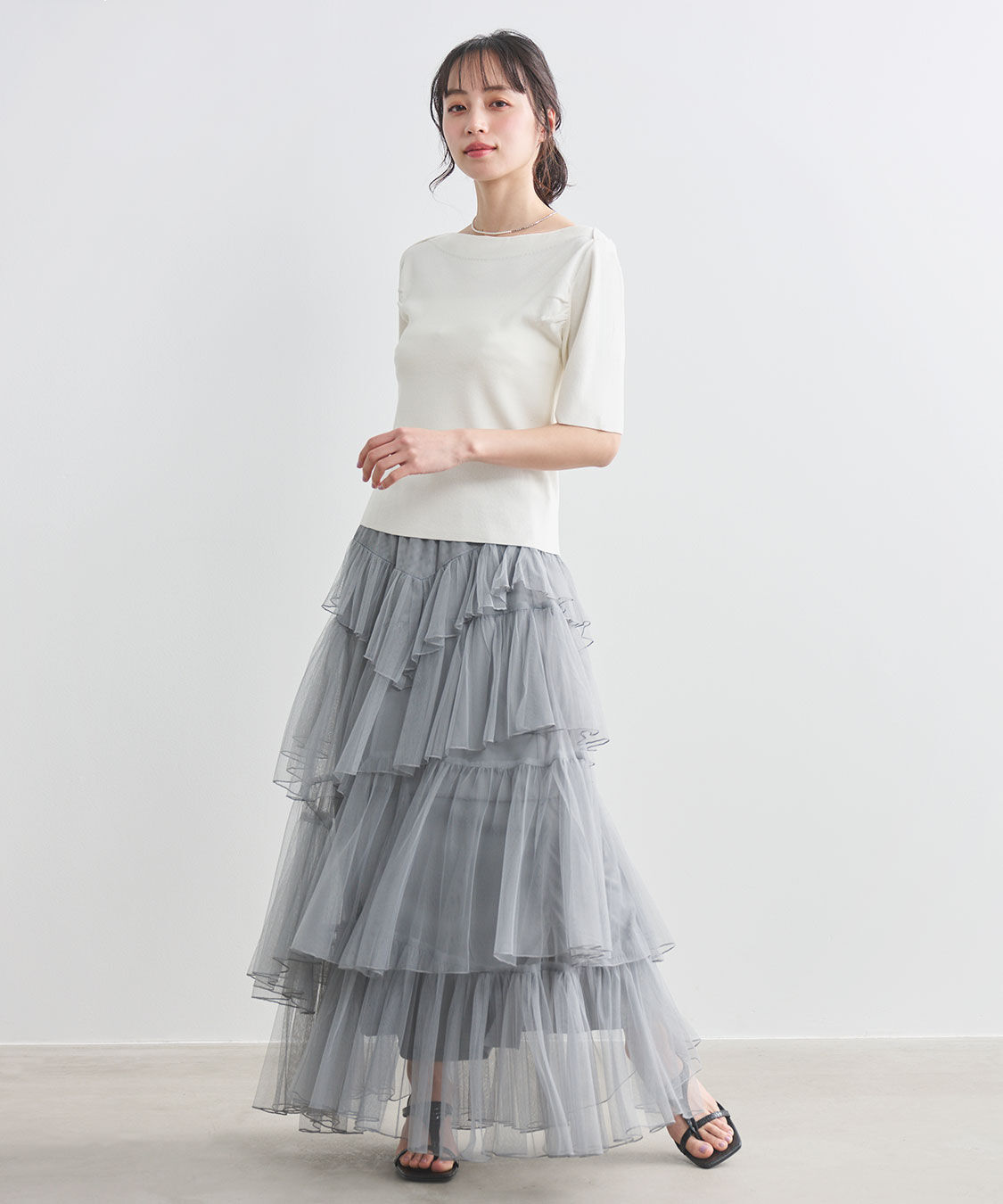 COCO DEAL「ティアードギャザーチュールスカート」|スカート|