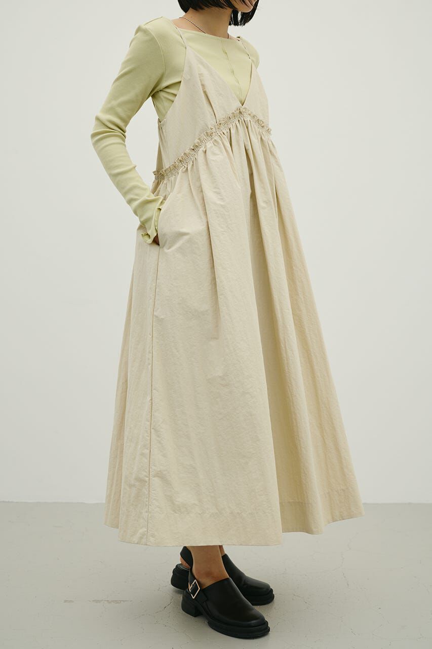 STYLEMIXER「ギャザーVキャミワンピース」|ワンピース|BEG