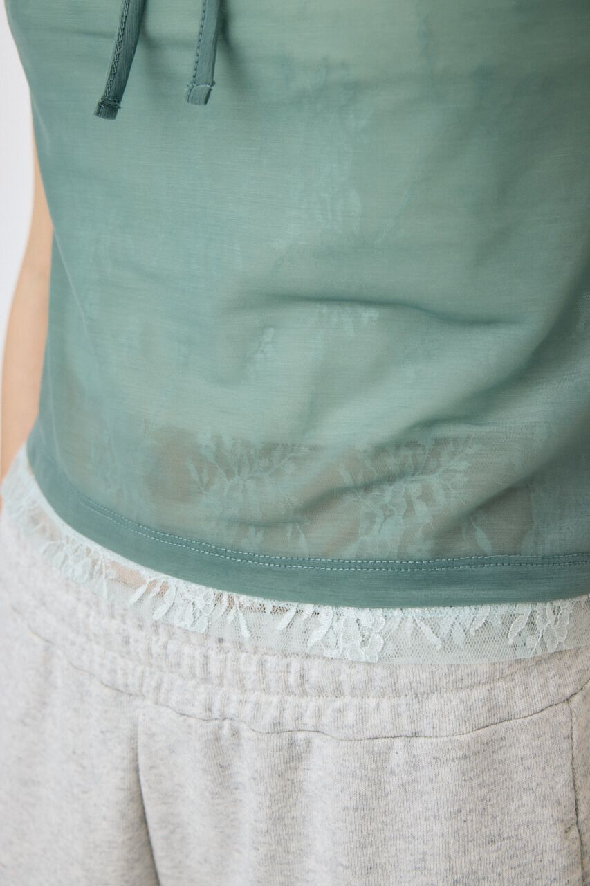 MOUSSY「LACE LAYERED OPEN NECK トップス」|Tシャツ・カットソー|
