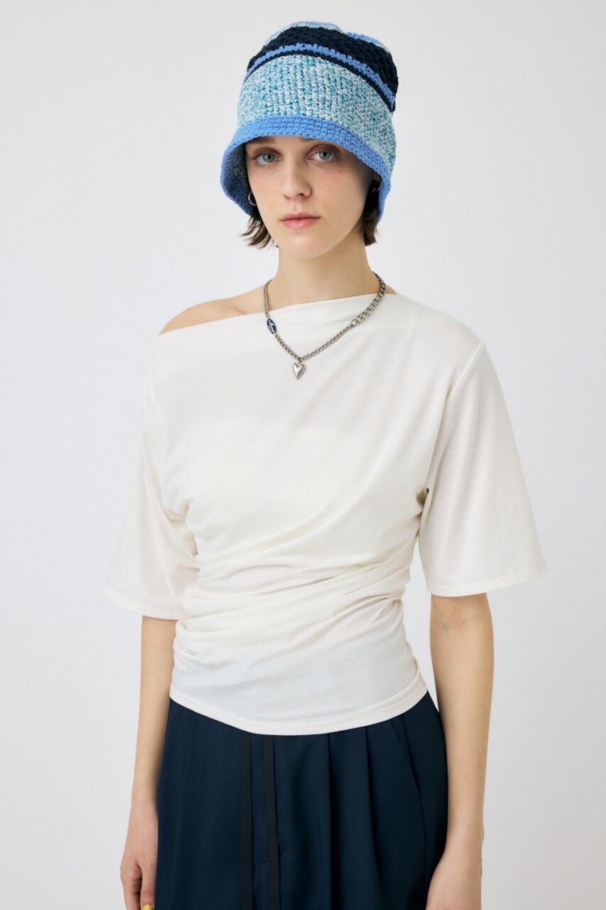 MOUSSY「ASYMMETRY ショルダーTEE」|Tシャツ・カットソー|WHT