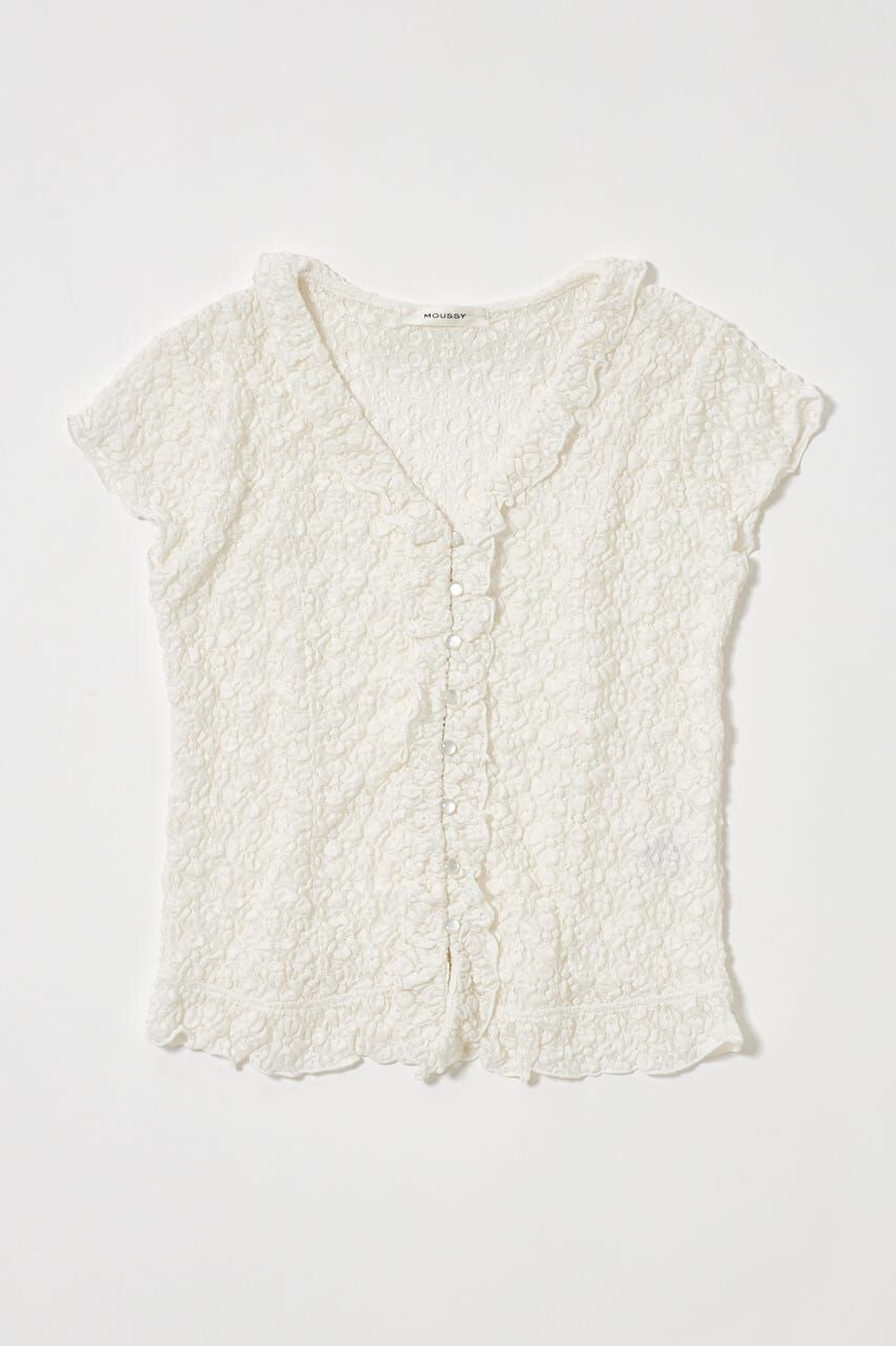 MOUSSY「RUFFLE LACE ノースリーブトップス」|Tシャツ・カットソー|