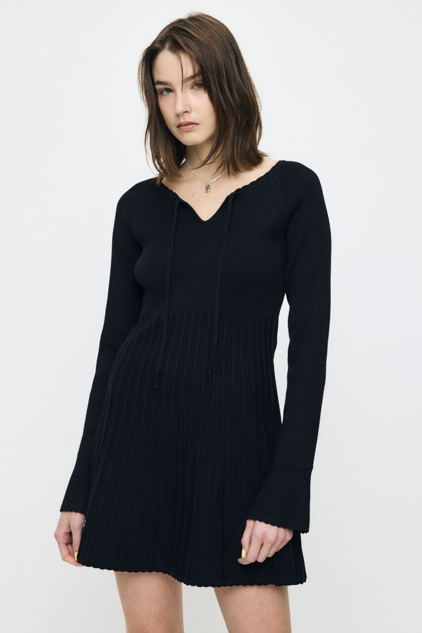 MOUSSY「PICO RIBBON MINI ドレス」|ワンピース|