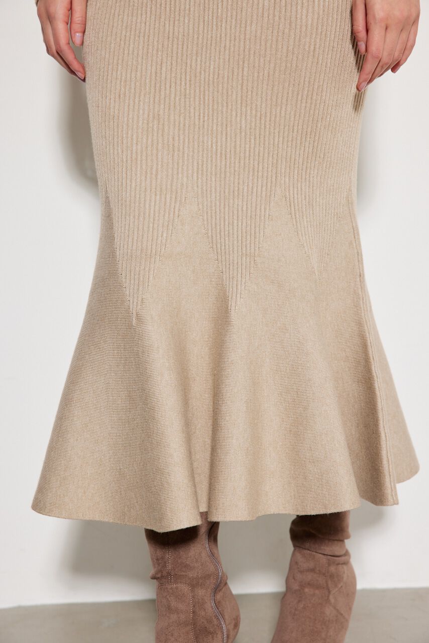 rienda「レースコンビマーメイドKnit OP」|ワンピース|