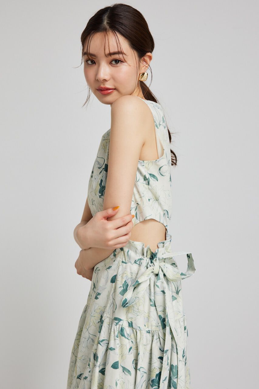 rienda「サイドリボンドロンストフレアワンピース」|ワンピース|