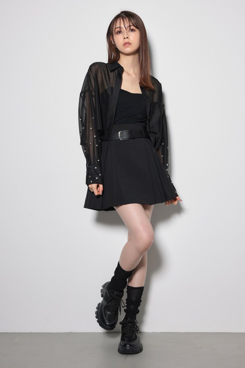 rienda「ビジュースリーヴシアーシャツ」|シャツ・ブラウス|