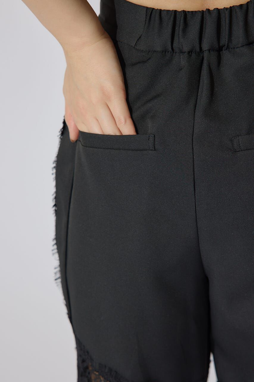 rienda「レースコンビジャストウエストストレートパンツ」|その他|