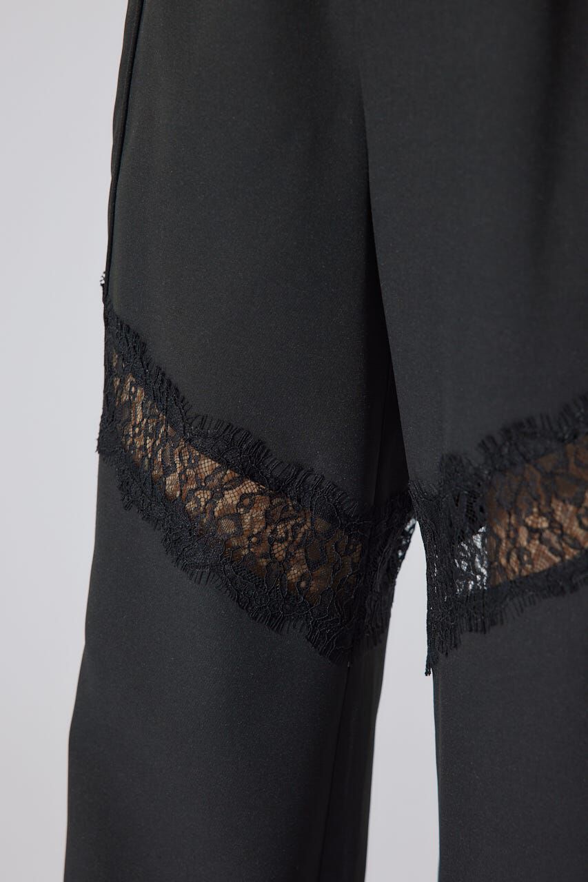 rienda「レースコンビジャストウエストストレートパンツ」|その他|