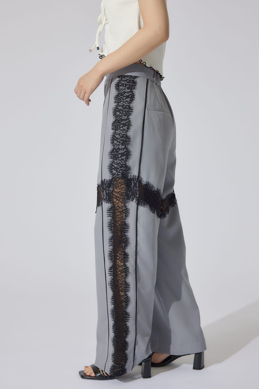 rienda「レースコンビジャストウエストストレートパンツ」|その他|