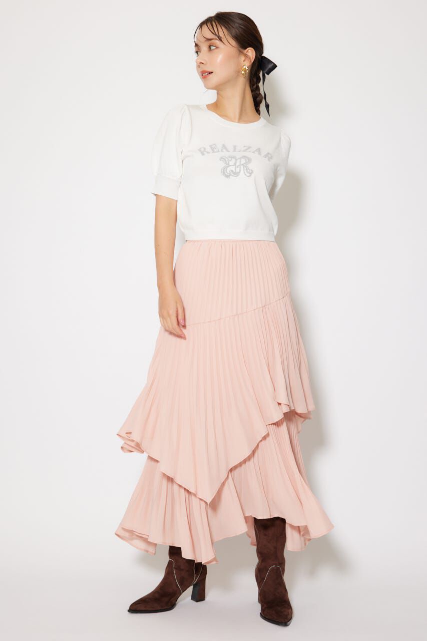 rienda「プリーツティアードマキシスカート」|スカート|