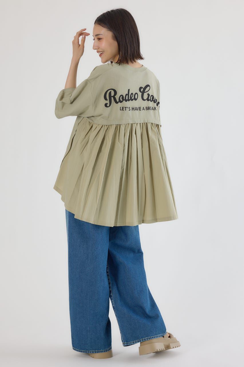 RODEO CROWNS「バックギャザードッキングTシャツ」|Tシャツ・カットソー|