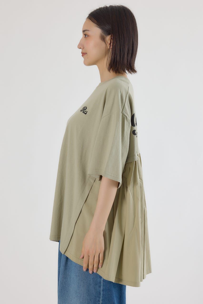 RODEO CROWNS「バックギャザードッキングTシャツ」|Tシャツ・カットソー|